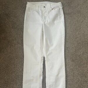 Old Navy High-Rise WOW Straight White Denim Jeans, 10 Tall